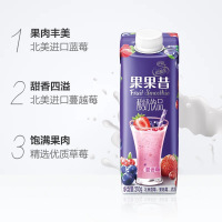 伊利优酸乳果果昔酸奶饮品 210ml*12瓶 混合莓(蓝莓 蔓越莓 草莓)整箱 包邮