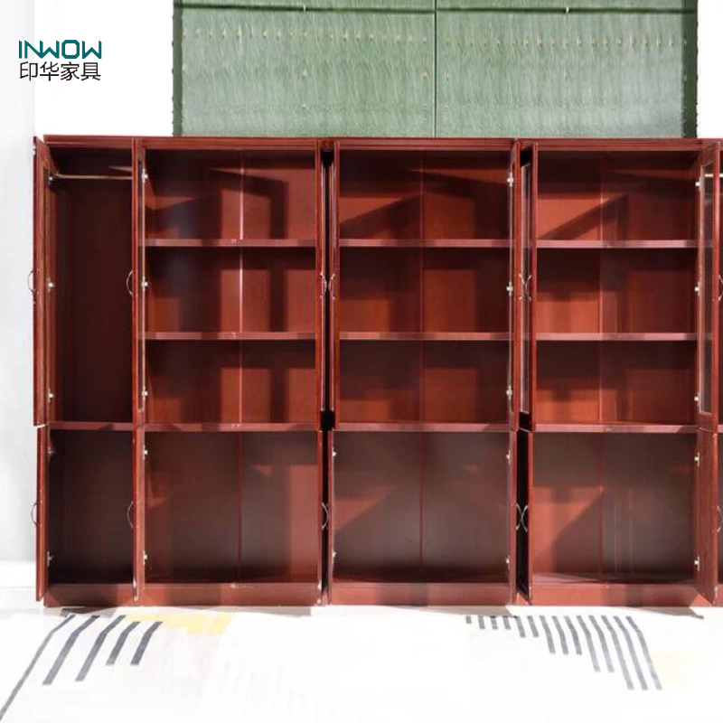 印华(YINHUA)书柜 文件柜 档案柜 木皮 (组) (2250*400*2000)高清大图