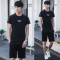 男运动套装夏季短袖短裤纯棉爸爸薄款跑步服中老年休闲两件套中年