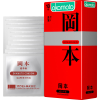 冈本激薄避孕套超薄男用安全套SKIN10片装 进口产品 SKIN激薄10只0.03套子夫妻房事情趣计生用品