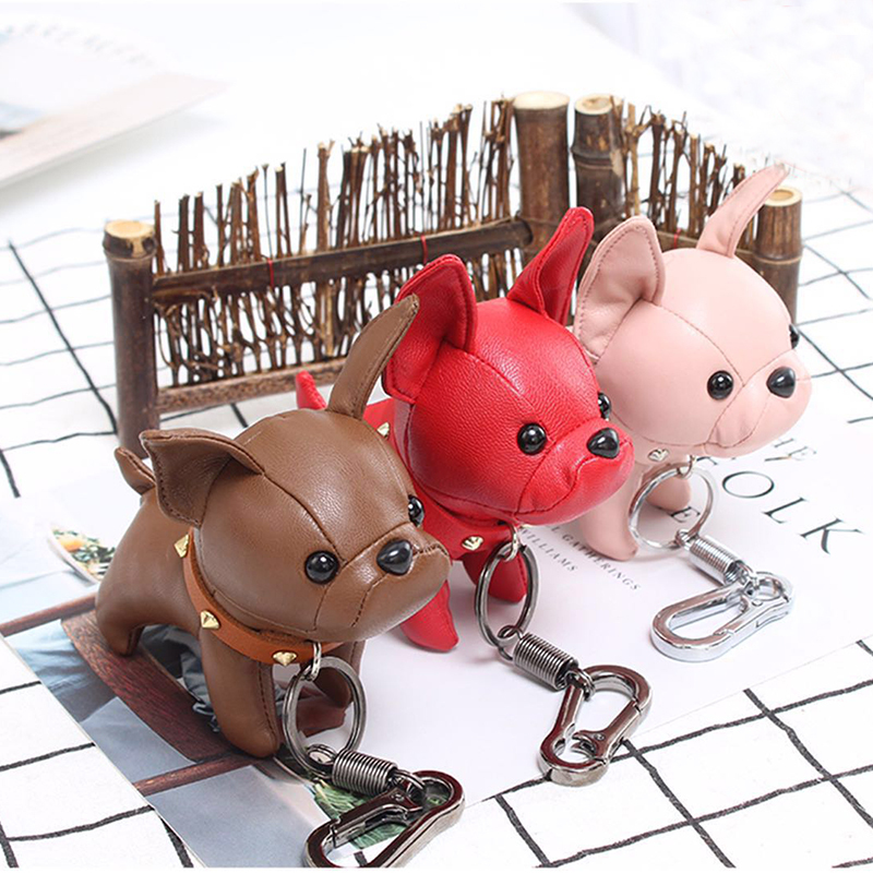 法斗狗狗挂件2019创意仿皮制包包挂饰法国斗牛犬玩偶汽车钥匙扣礼物