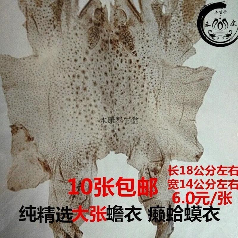蟾衣大蟾蜍衣 蟾壳 癞蛤蟆衣自然脱落10张店另有蟾皮蟾蜍 如图