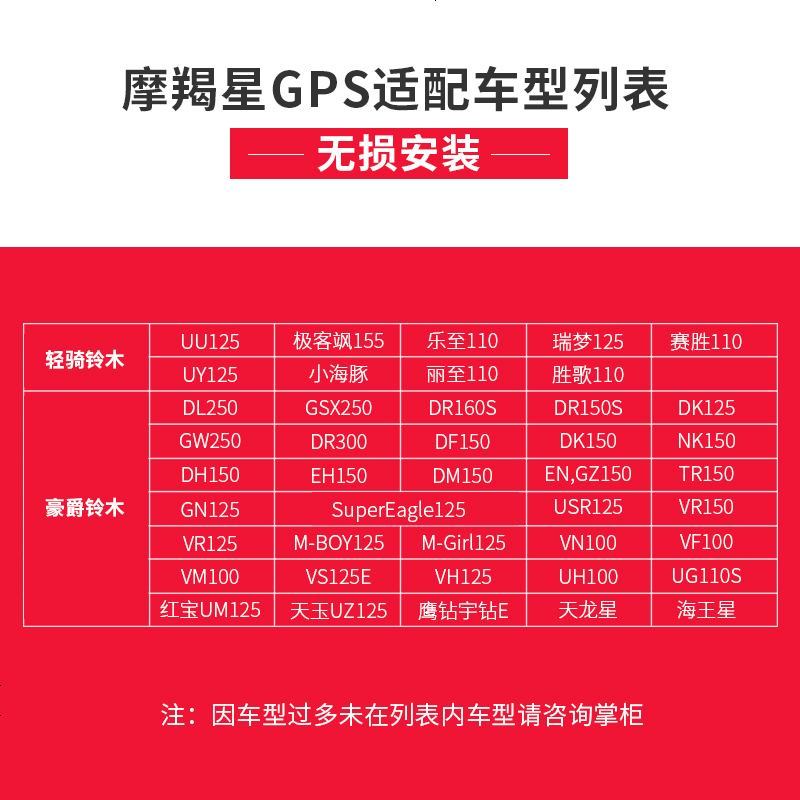 [补贴10%]铃木UU/UY125 GW/DL250 USR新款摩羯星GT900摩托车GPS报警防盗器