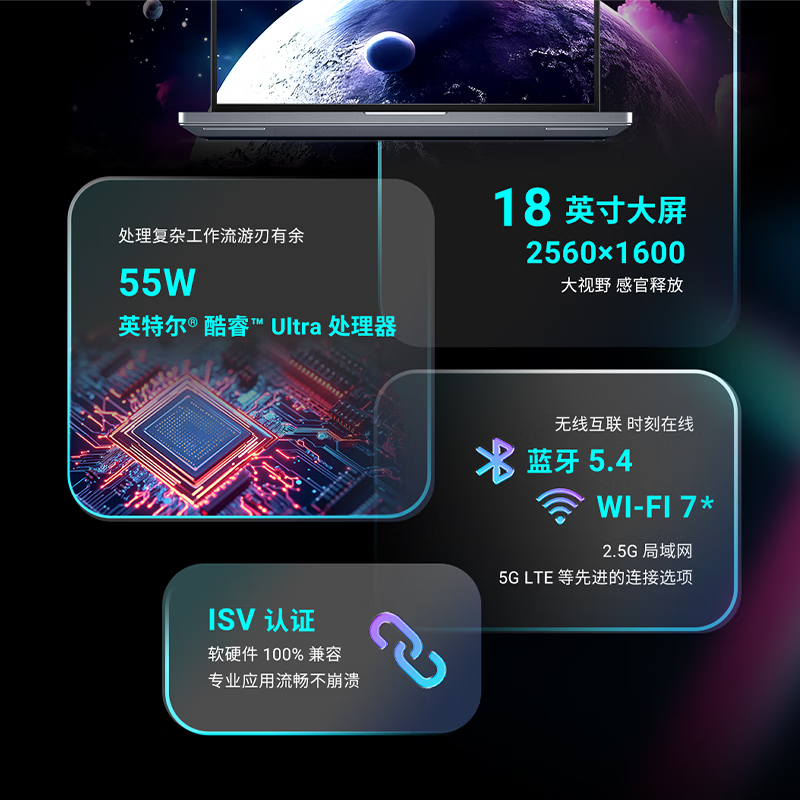 戴尔Dell Pro Max 18 Plus 18英寸图形移动工作站AI笔记本电脑 Ultra9-285HX 128G 8T SSD RTX Pro 5000-24G 2.5K高清大图