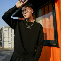 GXG男装 秋冬新款男款潮流精美翅膀印花圆领卫衣