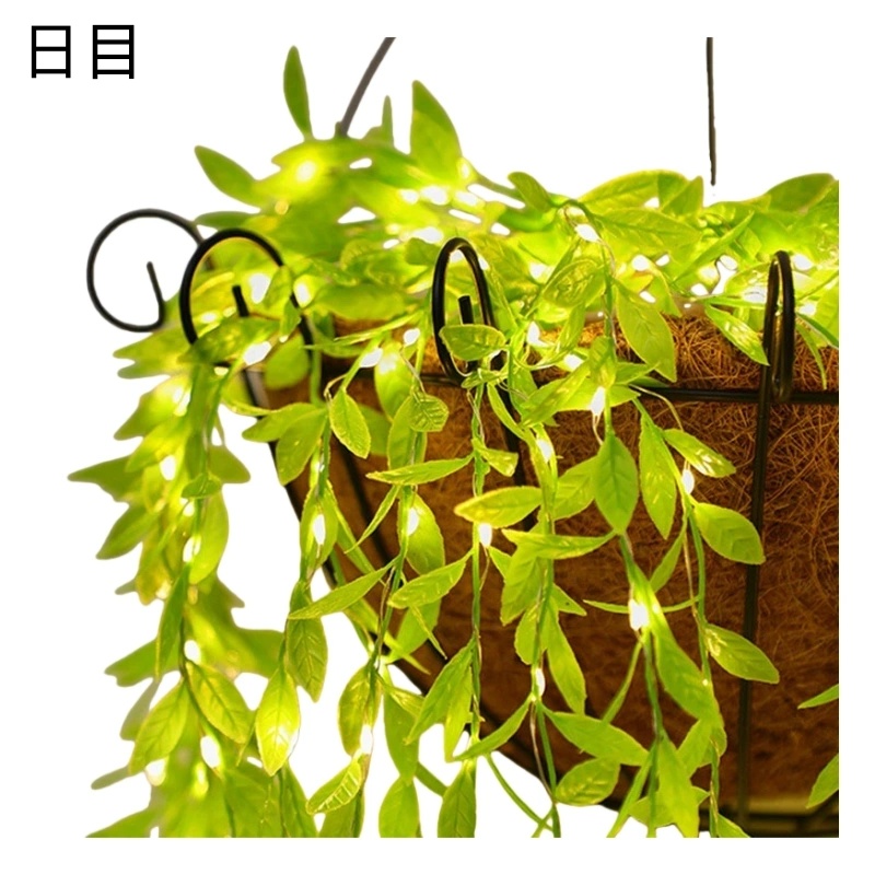 日目 仿真柳叶串灯藤条灯串 4m*60cm 件高清大图