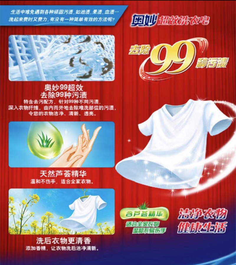 奥妙(omo)超效洗衣皂206*2块装高清大图