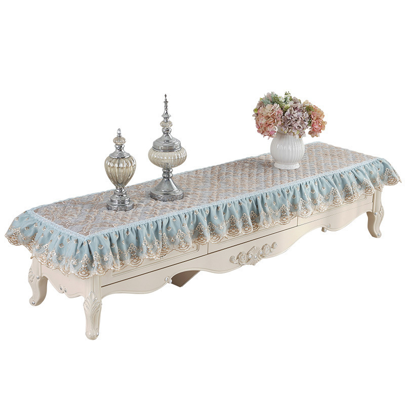 美帮汇欧式电视柜罩台布盖巾电视柜桌布垫台布艺电视机柜防尘罩套鞋柜罩高清大图