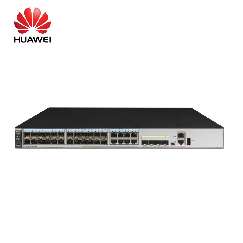 华为(HUAWEI)S5720-32C-HI-24S组合配置(24个千兆SFP,8个复用的千兆口) 优享服务
