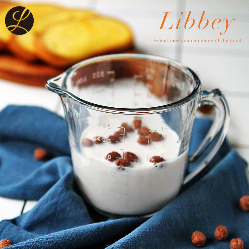 Libbey利比 量杯500ml进口玻璃杯量杯带刻度手柄计量杯牛奶杯烘培杯家用 无盖