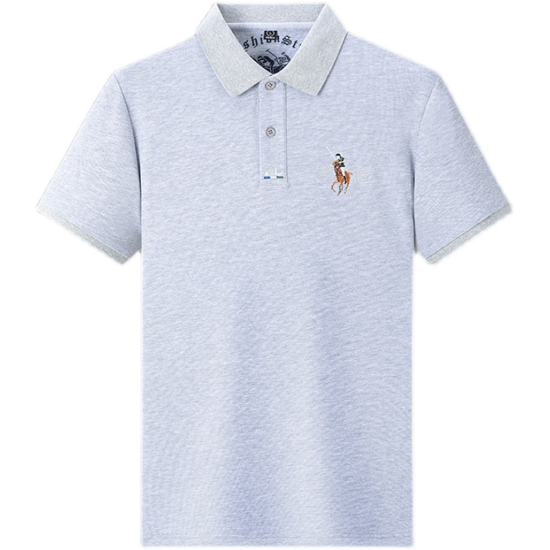 短袖t恤男士polo衫夏季中老年保罗半袖体恤上衣男装高清大图