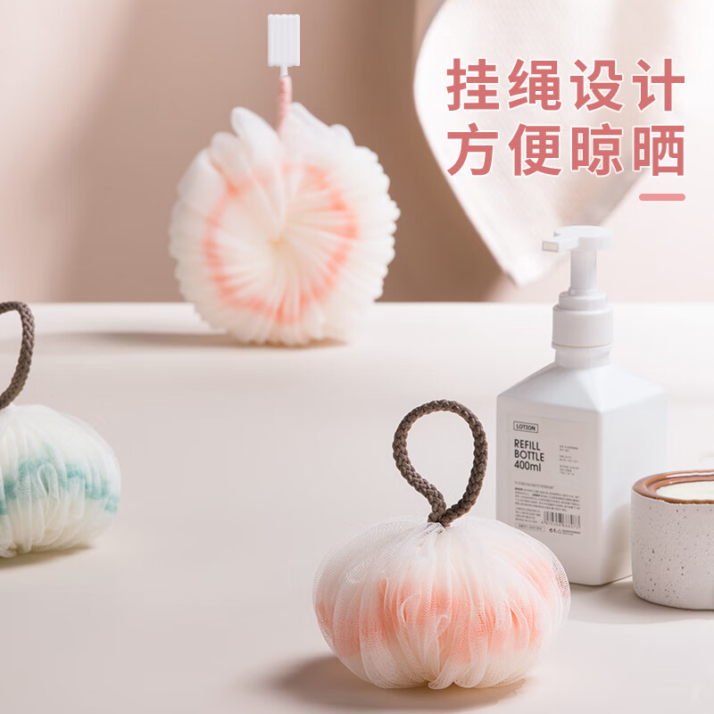 茶花浴花球高档不易散沐浴球超柔软浴球搓澡神器男女气泡神器252005+252006