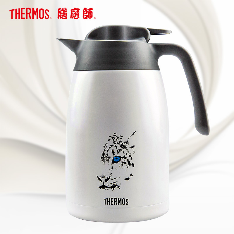 膳魔师高端精品保温壶 雪豹系列 珍珠白色 1500ML/送礼用/304不锈钢保温壶/水杯/保温壶家用/THERMOS