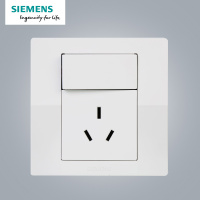 西门子(SIEMENS)开关插座 悦动雅白系列一开10A三孔插座5UB80833NC01