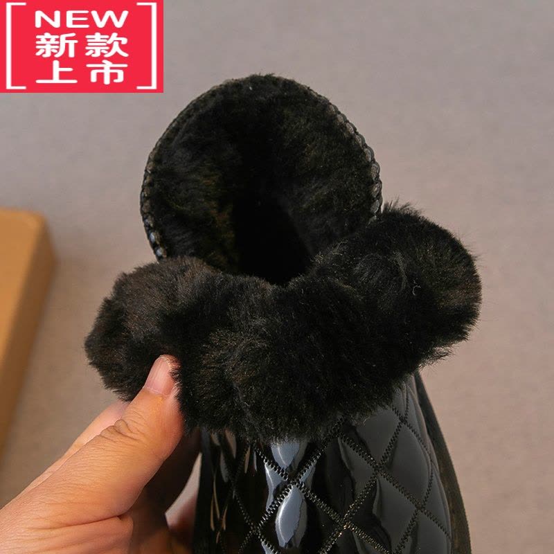 可莉允儿童雪地靴2022冬季新款童鞋男童靴子女童短靴加绒加厚棉鞋防水潮图片