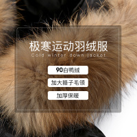 高梵冬季新款男士羽绒服中长款大毛领加厚迷彩保暖连帽外套