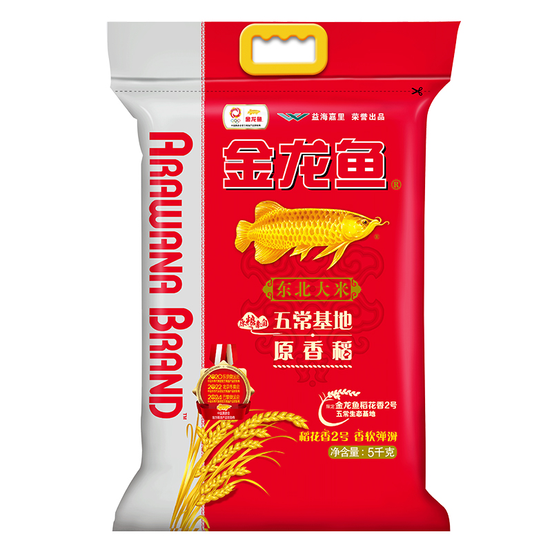 金龙鱼 五常大米 稻花香米五常基地 原香稻大米 5KG 单袋装