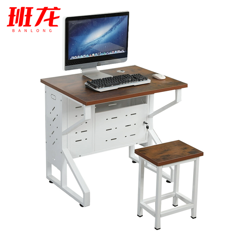 班龙单人电脑桌0.8m套高清大图