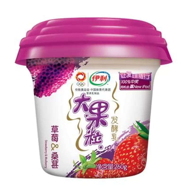 伊利大果粒草莓+桑葚260g