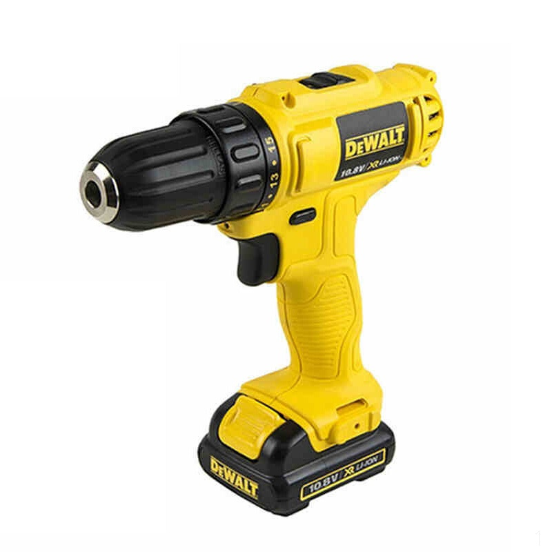得伟(DEWALT)订制10.8V 经济型锂电充电式电钻起子 2x1.3Ah电池套装 电钻工具箱 DCD700CK2