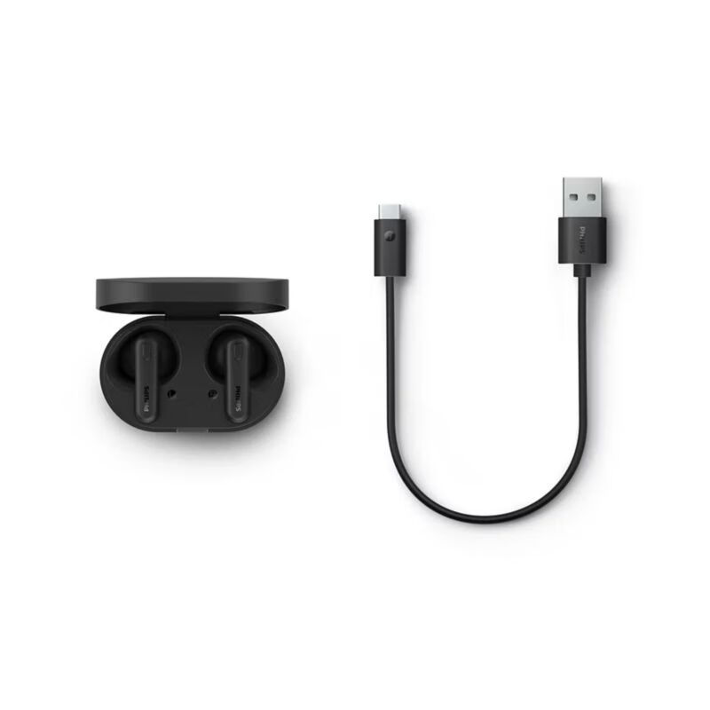 飞利浦 半入耳式真无线蓝牙耳机IPX4防溅/防汗 AI麦克风 15小时续航高清大图