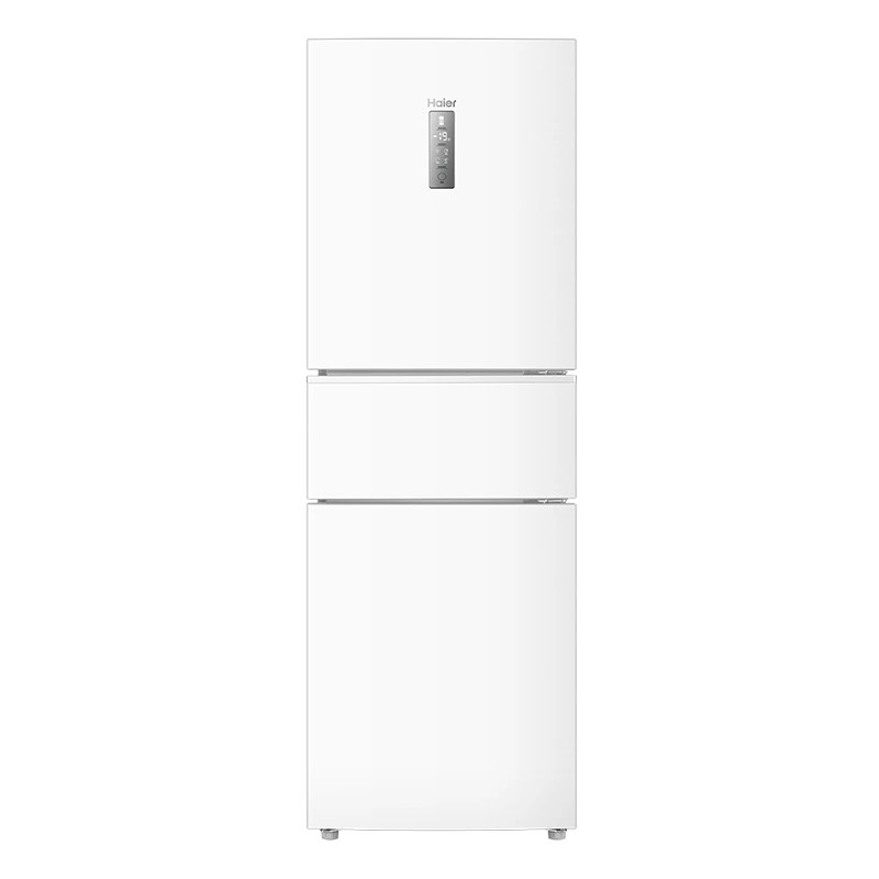 海尔255l三门小型家用冰箱一级能效变频风冷白色电冰箱bcd-255wlhc35e