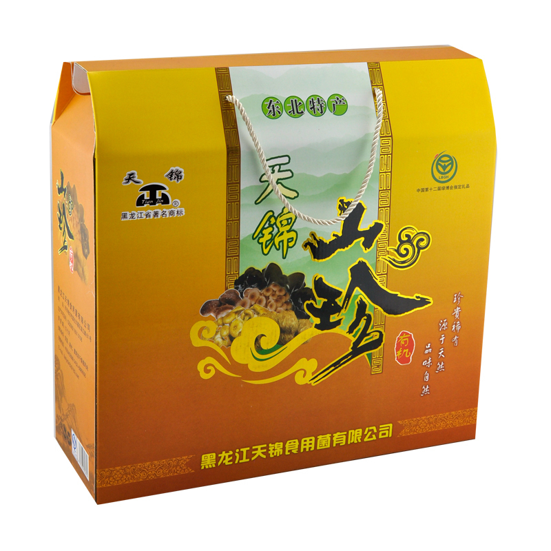 天锦 小房子礼包8袋装1200g 有机食用菌菇 山珍礼盒 干货菌菇 东北山珍特产 送礼佳品