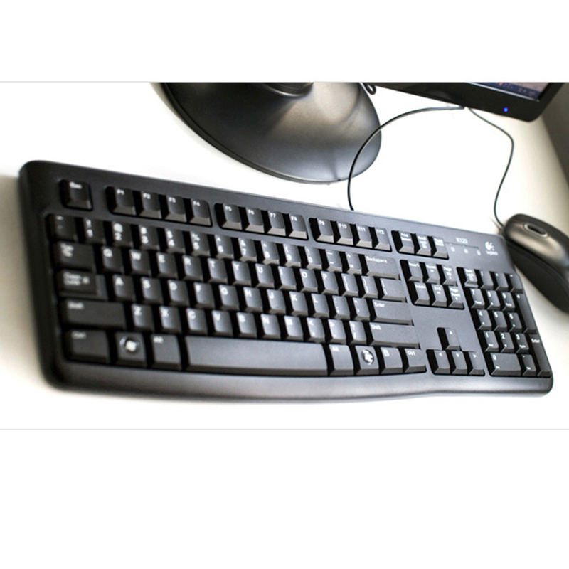 罗技（Logitech）MK120 键鼠套装 有线键鼠套装 办公键鼠套装 电脑键盘 笔记本键盘 联想全尺寸 黑色