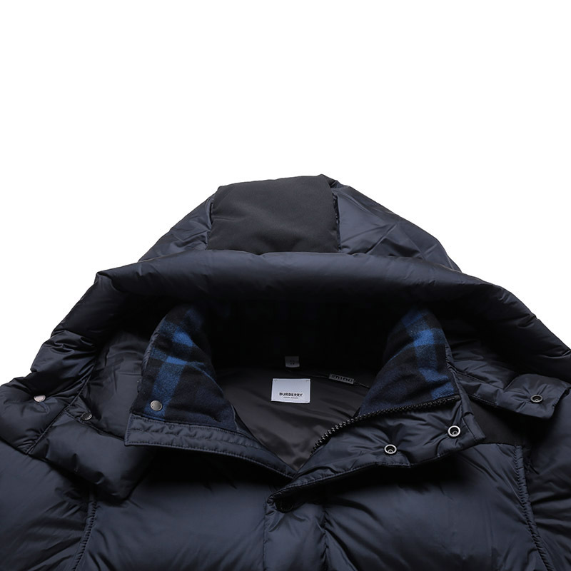 博柏利巴宝莉burberry男款锦纶鹅绒可拆式衣袖连帽羽绒服外套80455071