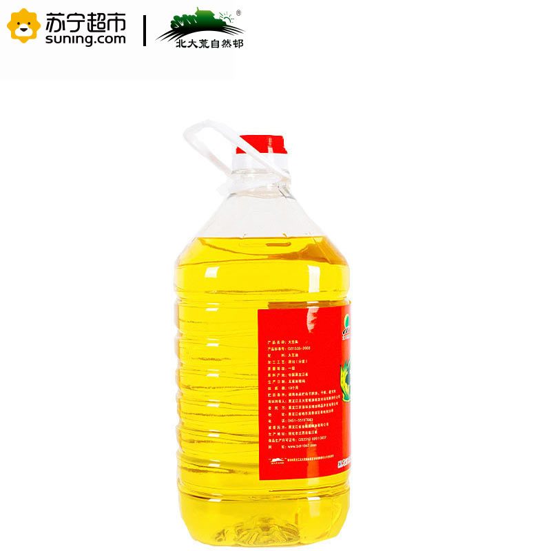 北大荒自然邨一级大豆油5L/桶非转基因食用油