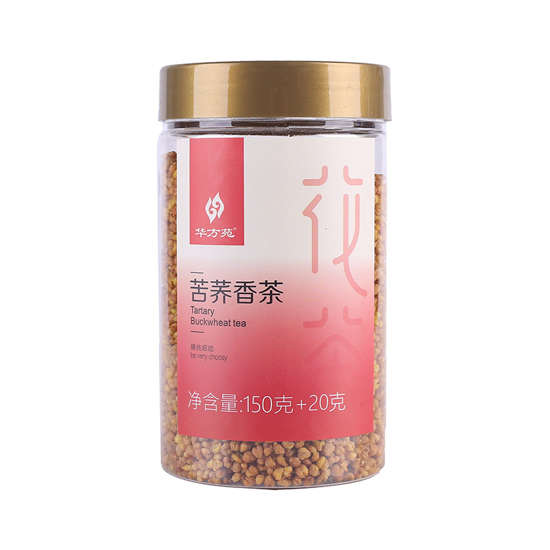 华方苑直销150g+20g苦荞香茶代用茶透明罐装