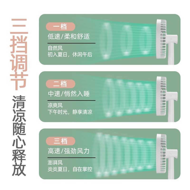 六竖桌面式摇头风扇LSOBD02W