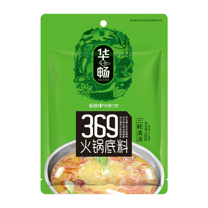 华畅369火锅底料 三鲜清汤x150g/袋*3