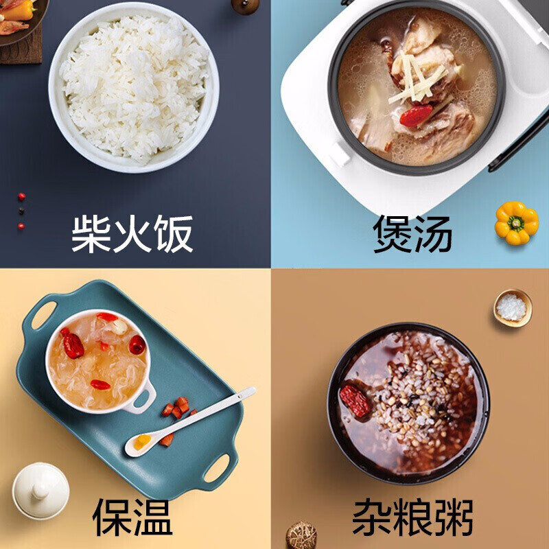 美的电饭煲迷你小型2L家用1-2人电饭锅小容量聚能厚釜柴火饭智能预约FB20Easy116高清大图