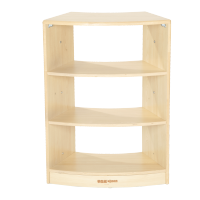 华森葳儿童用品 3层45度弧形柜-实木 木色