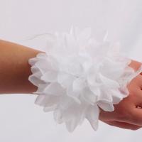 六一演出舞蹈手花广场舞道具大号表演花球啦啦队彩球舞台手腕花 白色一对(满5对发货)