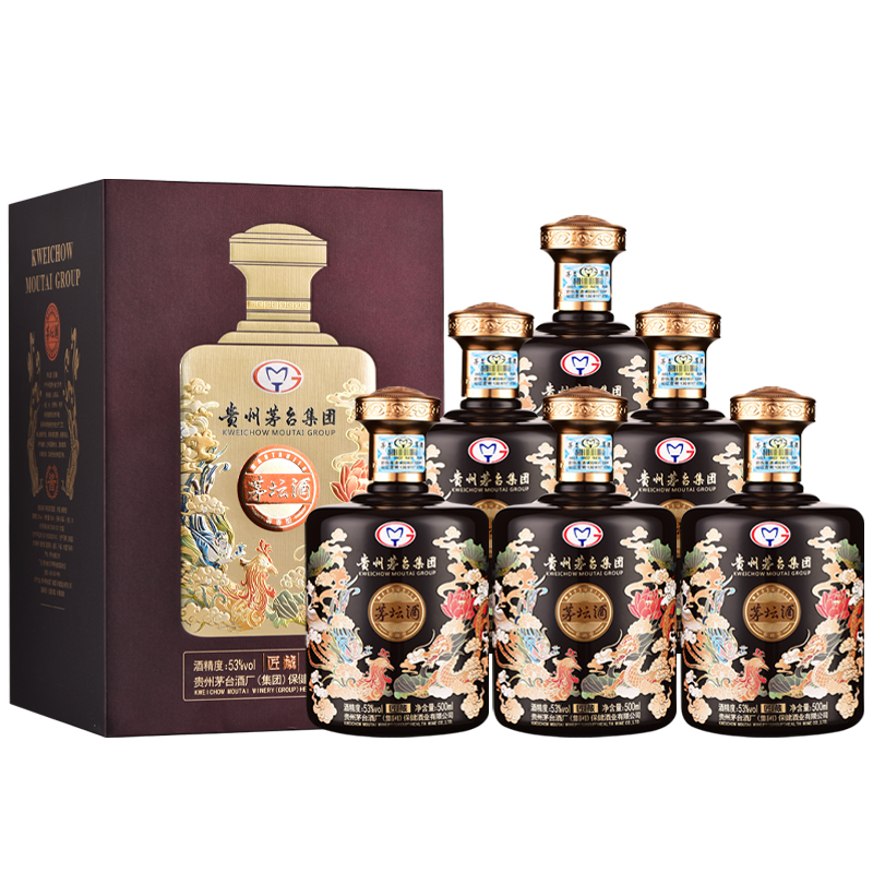 贵州茅台集团保健酒业有限公司53度酱香型白酒茅坛酒匠藏飞天仕女图