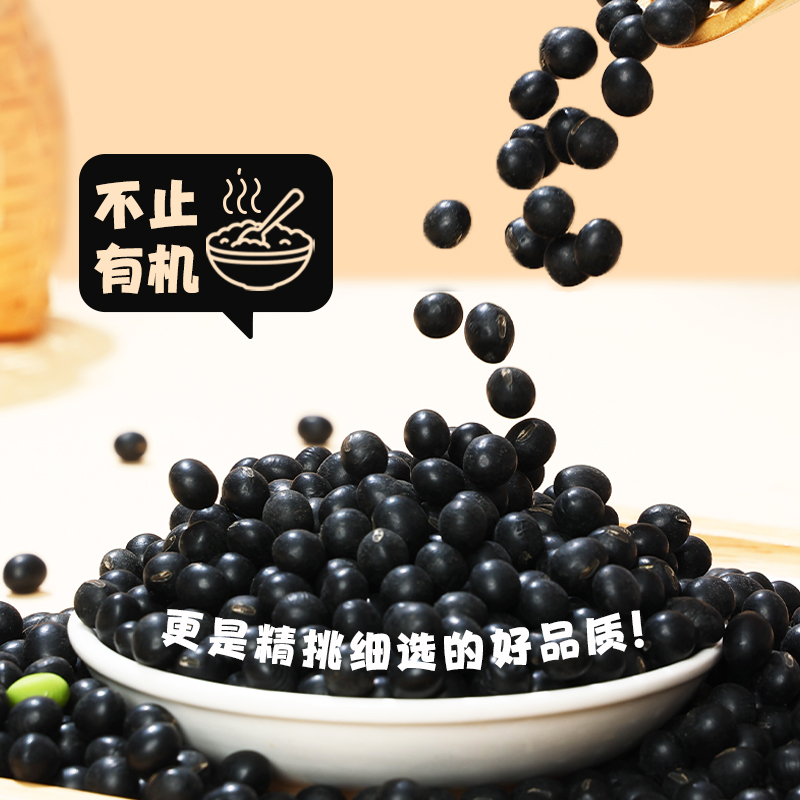 有机绿仁黑豆(罐装900g)高清大图
