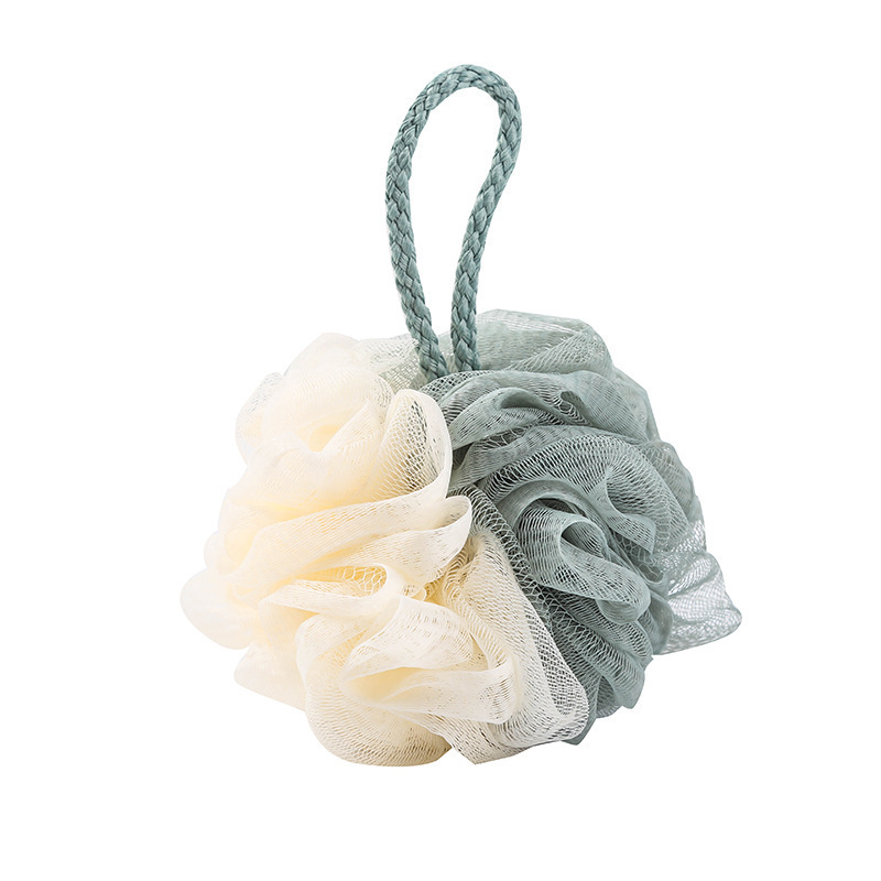 苏宁极物联名大号男女双色沐浴球彩色成人沐浴浴球洗澡搓澡浴花2只装