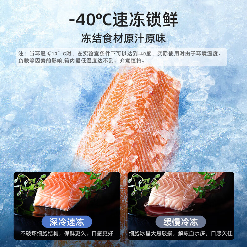 美菱(MELNG)200升单温家用商用冷柜卧式顶开门冷藏冷冻小型一级柜口无霜大容量-40度电控速冻电冰柜200DTEGX高清大图