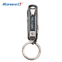 韩国（kowell）进口多功能指甲剪钳家用修甲美甲工具不锈钢便携指甲刀灰色