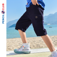 [8折价:59.2元]铅笔俱乐部童装男童中裤夏装新款儿童裤子中大童大口袋休闲
