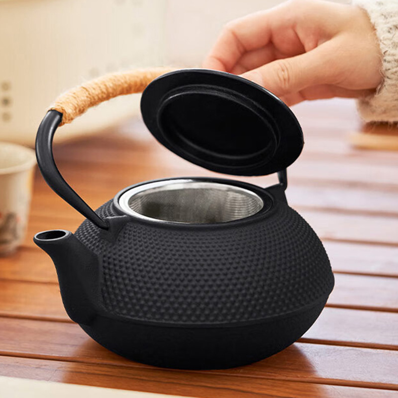 尚烤佳煮茶壶铸铁围炉煮茶大容量功夫茶具户外野餐茶壶DH-02高清大图