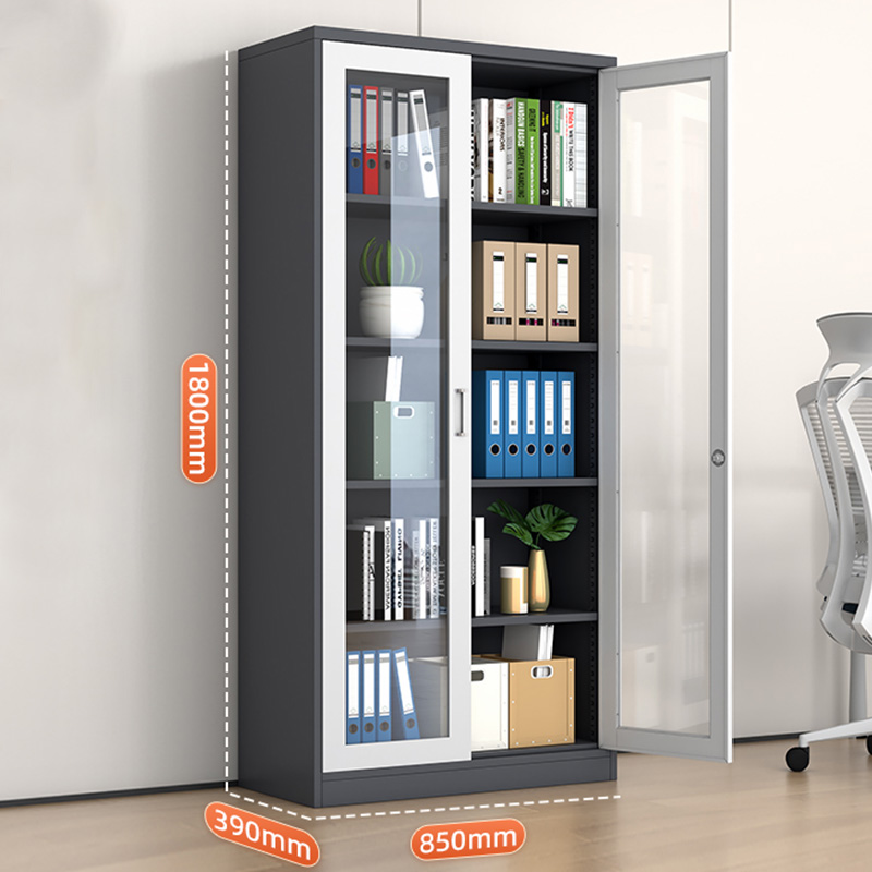 黎谷瑞 铁皮柜 通玻对开 台高清大图