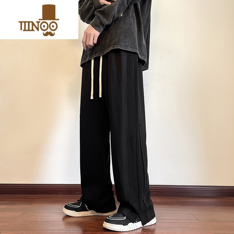 YANXU休闲裤男秋季男款运动裤长裤潮牌2023新款卫裤直筒裤男生裤子高清大图