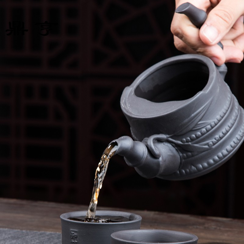 鼎亨创意家用客厅全半自动功夫茶具套装懒人泡茶器紫砂茶壶耐热茶
