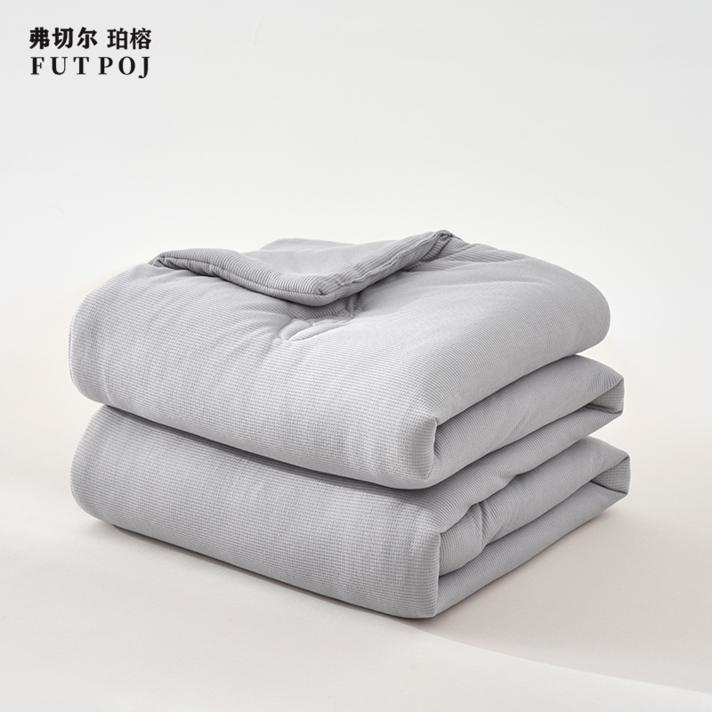 弗切尔珀榕 针织华夫格玉米纤维夏被 雾灰高清大图