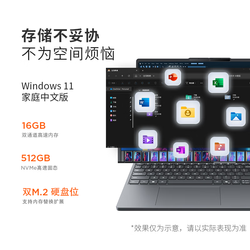 联想(Lenovo)小新15C/SE 2025 15.3英寸高性能轻薄笔记本电脑 R7-8745HS 16G 512G SSD 可扩展内存硬盘 商用学习办公娱乐