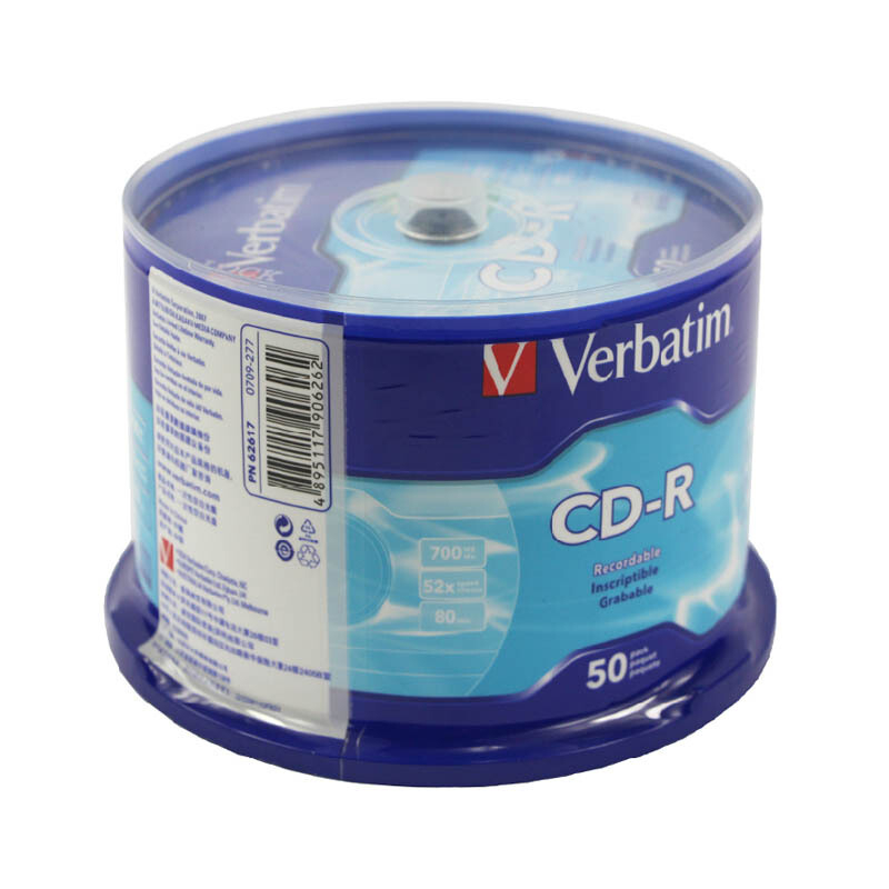 威宝(VERBATIM)62617 CD 光盘 50片桶装