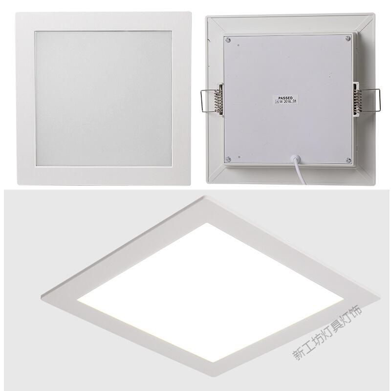 苏宁放心购 方形暗装LED厨卫灯嵌入式厨房阳台吸顶灯浴室灯具卫生间开孔16~17高清大图
